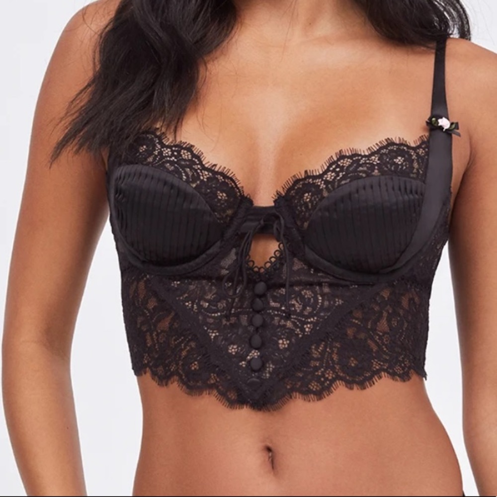 For love and lemons flower lace bustier xs